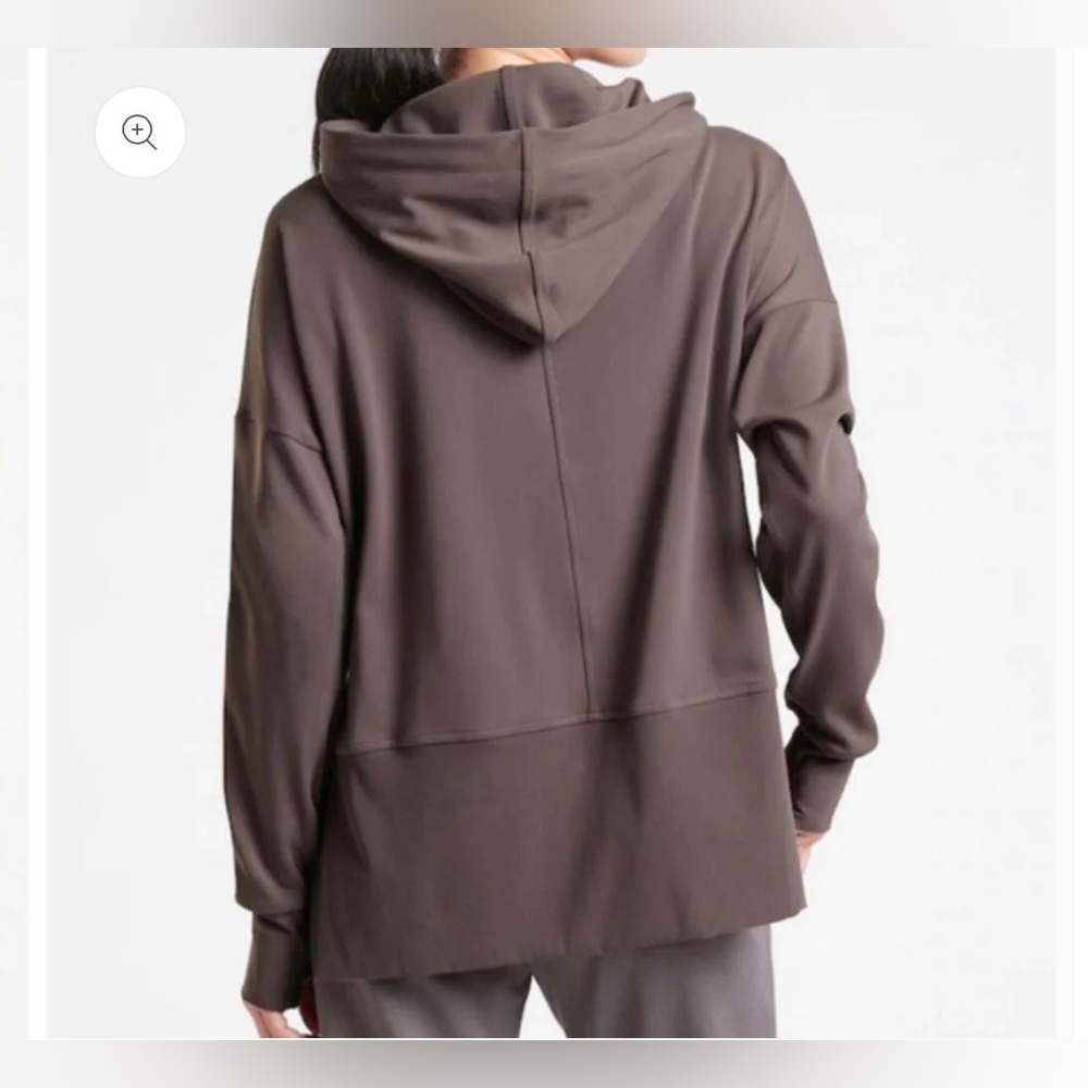 ATHLETA | MISSION HOODIE PULLOVER SWEATER IN SHALE MEDIUM - Picture 5 of 12